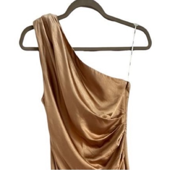 Elliatt Cassini Gold One Shoulder Cocktail Dress| Size S - Picture 9 of 10